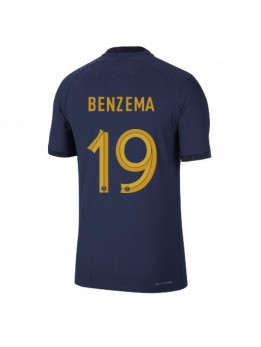 Frankrike Karim Benzema #19 Replika Hemmakläder VM 2022 Kortärmad
